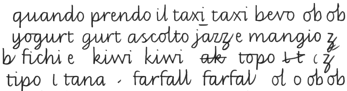 scrittura Corsiva