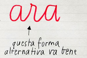 scrittura corsiva